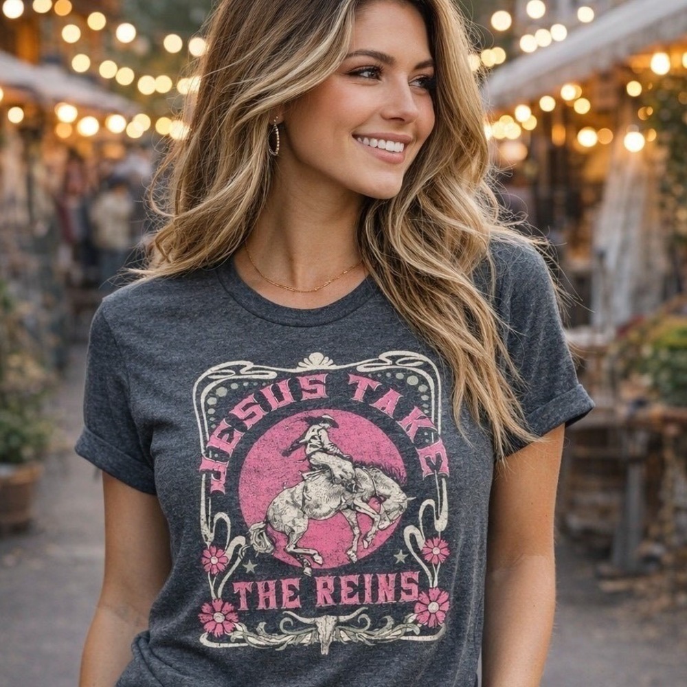 "Jesus Take the Reins" Tee